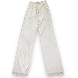 Zara Jeans Women's Flare High Rise Denim White sz 2